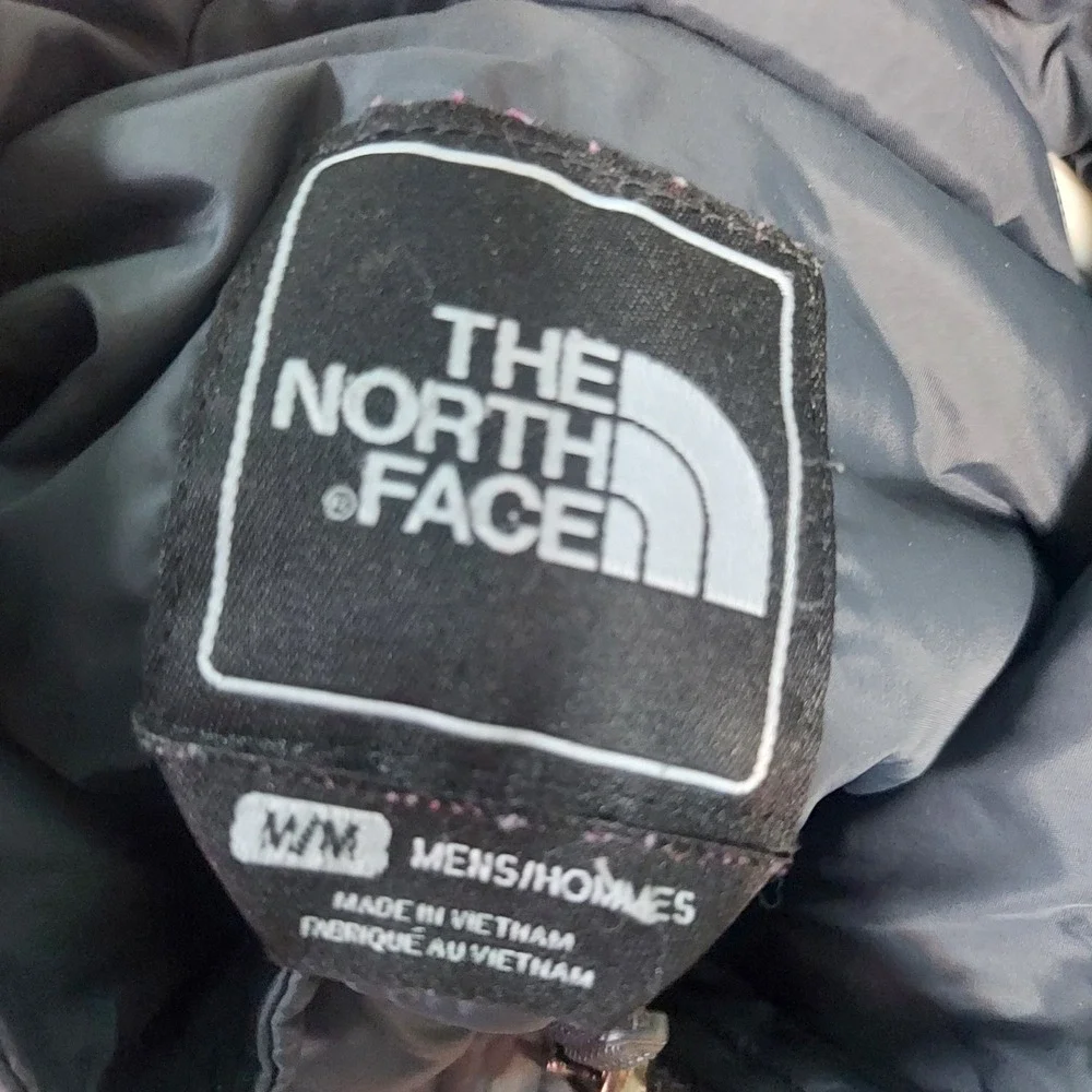The North Face HyVent Men Jacket Gray Black Reflective Zip Hooded Outdoor M Read